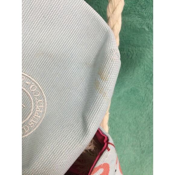 XL Caribbean Joe Canvas Flamingo Beach Bag and wristlet - Picture 12 of 12